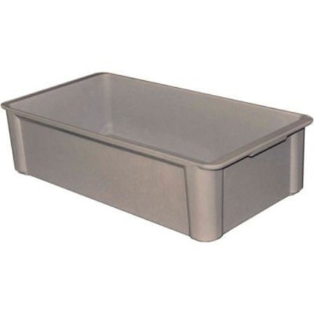 MFG TRAY Molded Fiberglass Toteline Stacking Tote 808308 - 22-3/8"L x 12"W x 6"H, Gray 8083085136